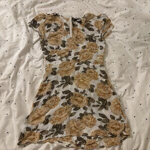Reformation Floral V-Neck Dress sz 8